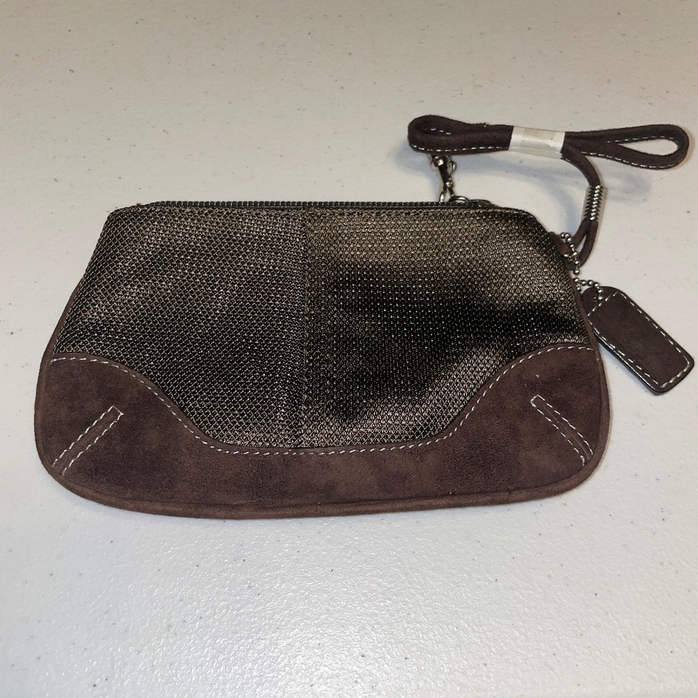 NWOT Marmi Suede Wallet Crossbody Bag Purse Brown